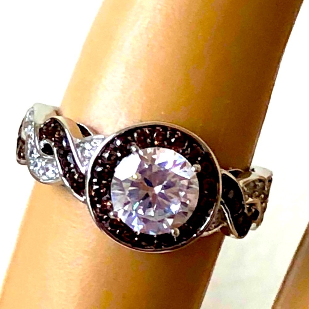 sterling silver "Debbie" CZ ? ring s 6 925 & ?mark